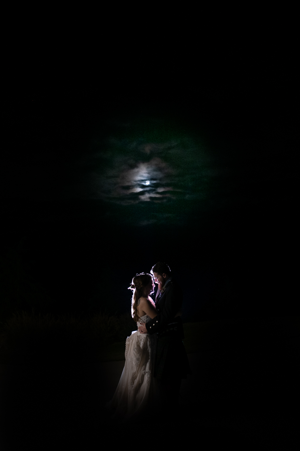 wedding moon portrait