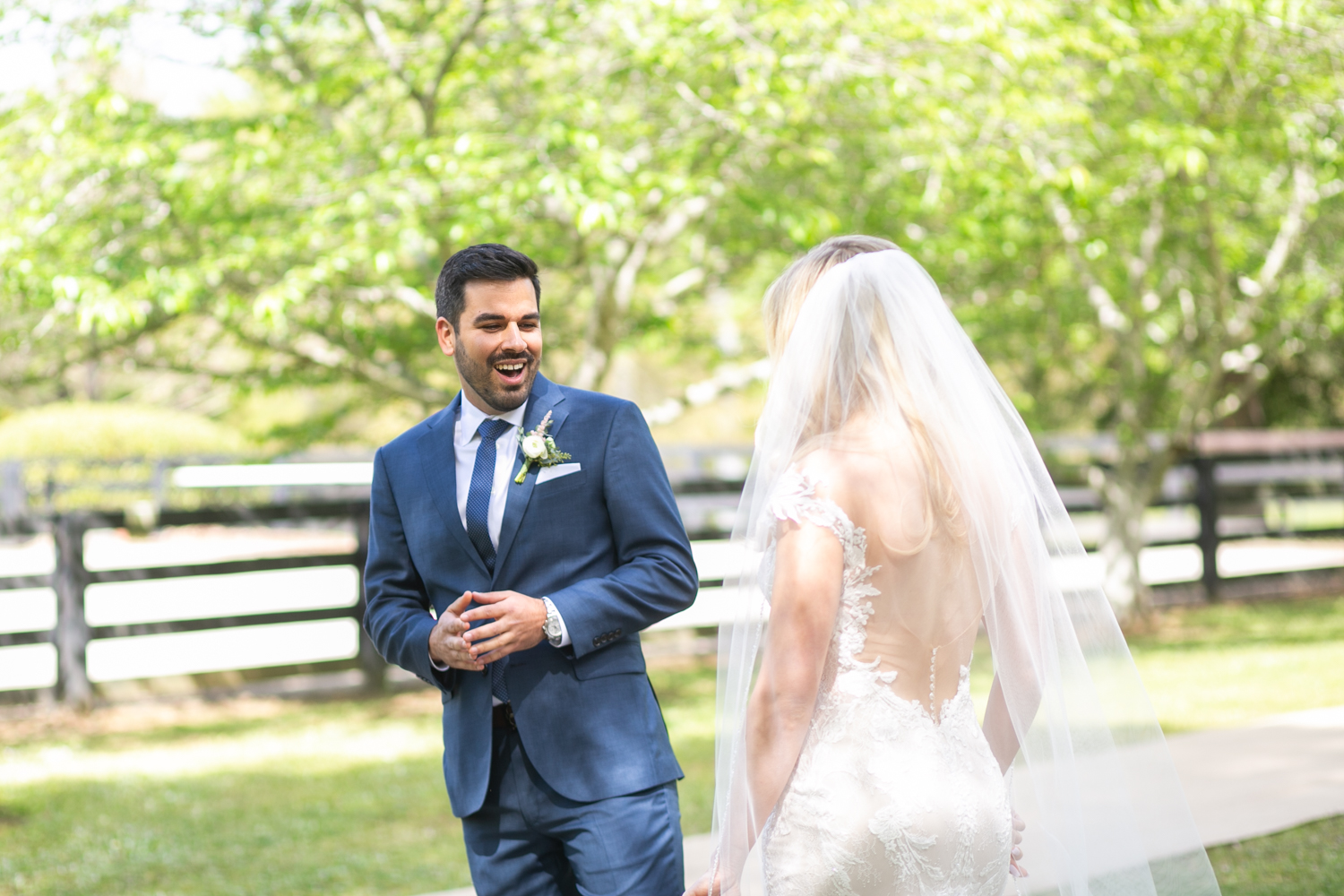 groom sees bride