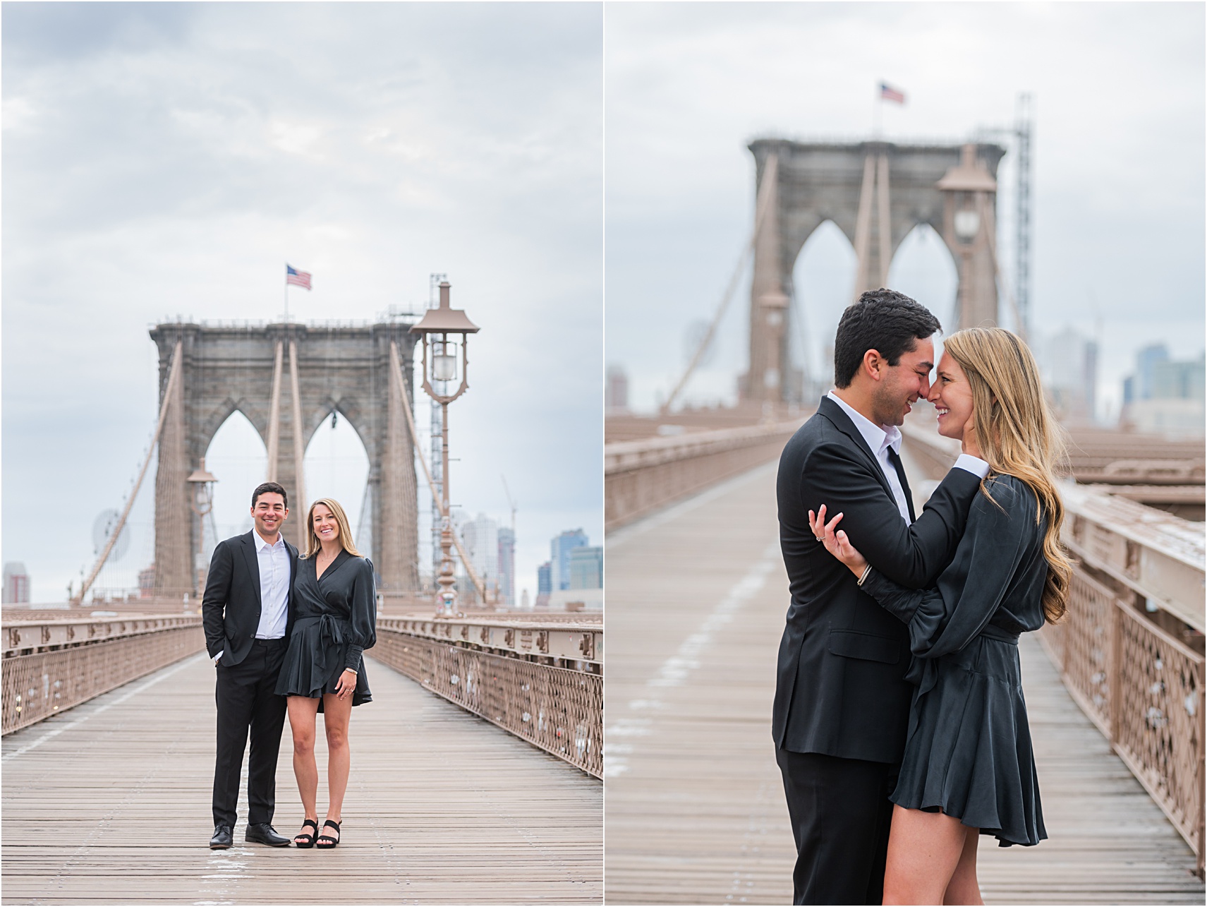 couple on the Brooklyn Bridge