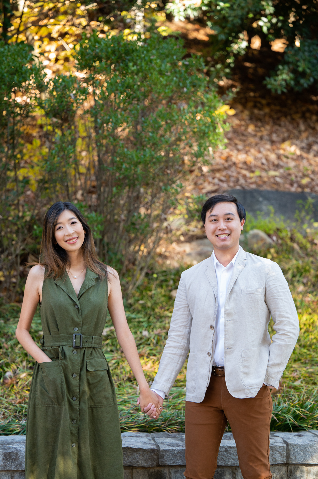 Piedmont Park engagement session in the fall