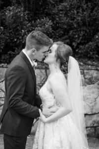 first look with bride and groom at The Greystone Estate Wedding Venue