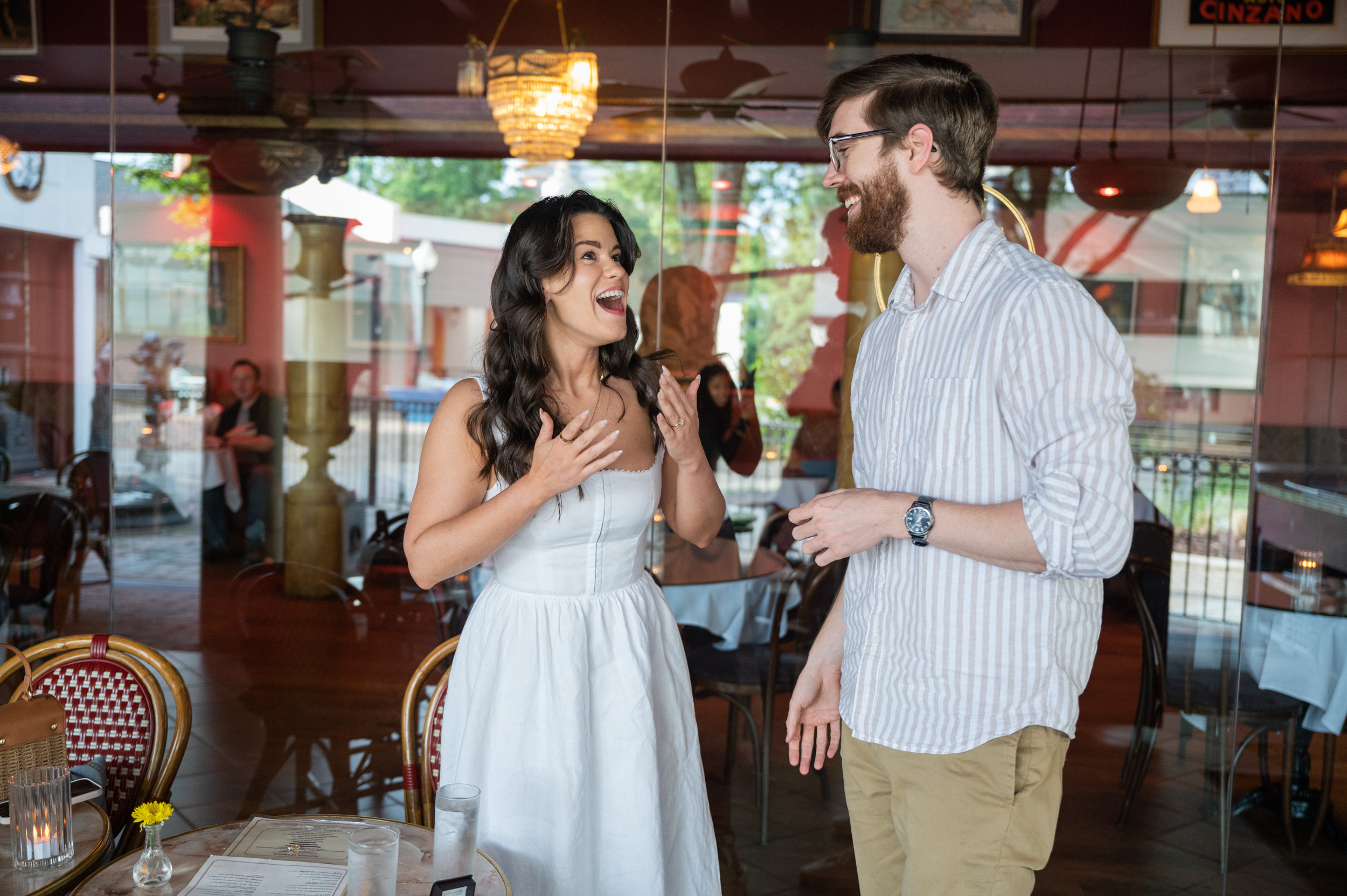 Dunwoody proposal photographer, Cafe Intermezzo, Cafe Intermezzo Dunwoody, Cafe Intermezzo Perimeter, Atlanta proposal photographer, Atlanta proposal photography